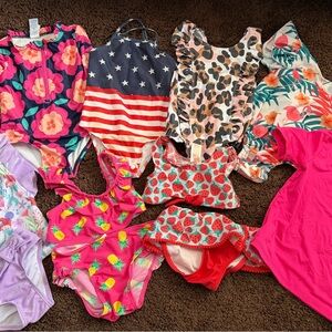 Colorful Toddler 2T bathing suit bundle